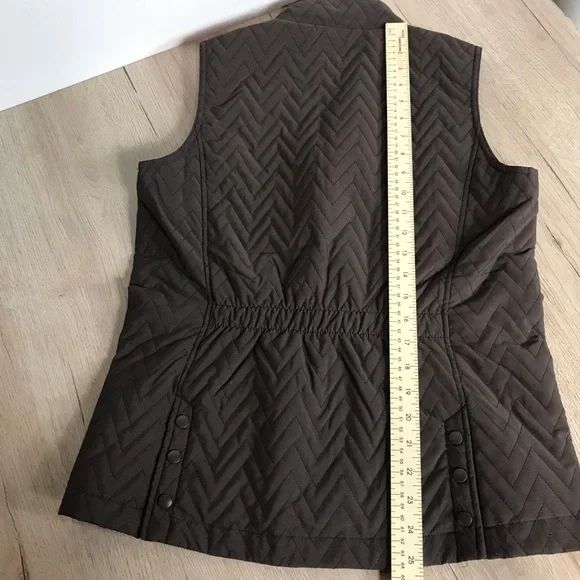 Riding Sport Annie Equestrian Horseback riding Brown Quilted Vest Women’s size S - Picture 7 of 11